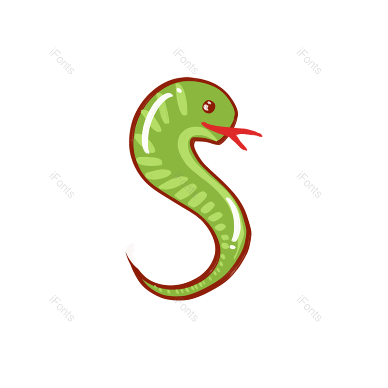 艺术字图片,字母元素,英文PNG,卡通动物免抠素材